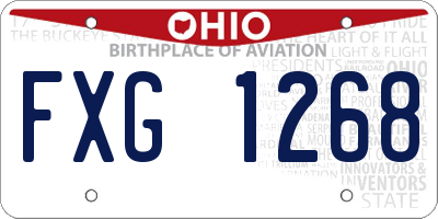 OH license plate FXG1268