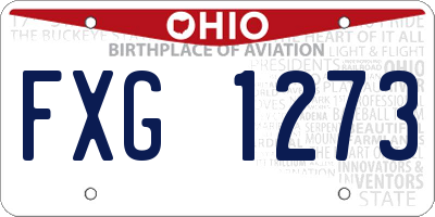 OH license plate FXG1273