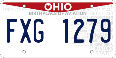 OH license plate FXG1279