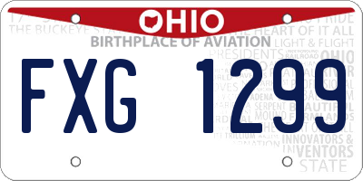 OH license plate FXG1299