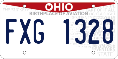 OH license plate FXG1328