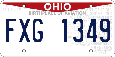 OH license plate FXG1349