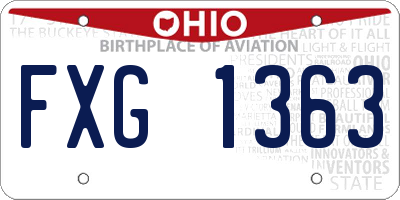 OH license plate FXG1363