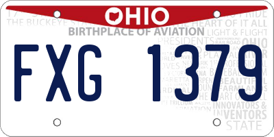 OH license plate FXG1379