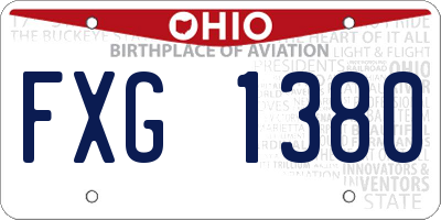 OH license plate FXG1380
