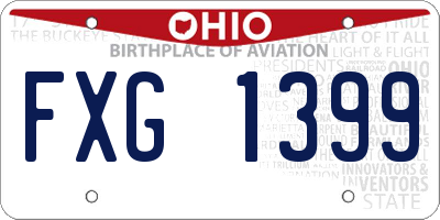 OH license plate FXG1399