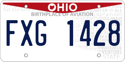 OH license plate FXG1428
