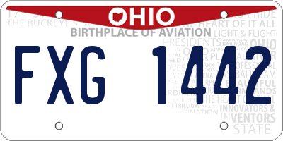 OH license plate FXG1442