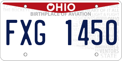 OH license plate FXG1450