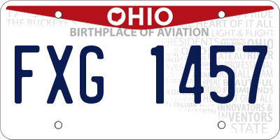 OH license plate FXG1457