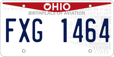 OH license plate FXG1464
