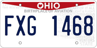 OH license plate FXG1468
