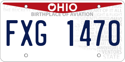 OH license plate FXG1470