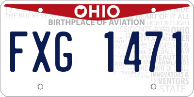 OH license plate FXG1471