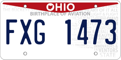 OH license plate FXG1473