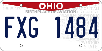 OH license plate FXG1484