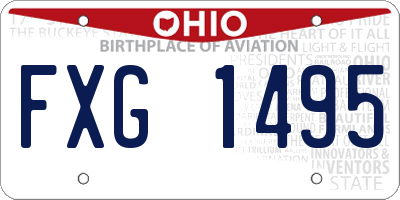 OH license plate FXG1495