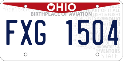 OH license plate FXG1504