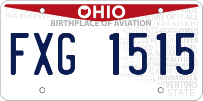OH license plate FXG1515