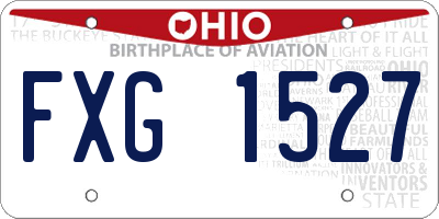 OH license plate FXG1527