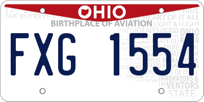 OH license plate FXG1554