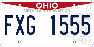 OH license plate FXG1555