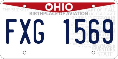 OH license plate FXG1569