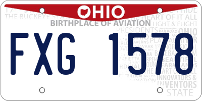 OH license plate FXG1578