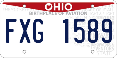OH license plate FXG1589