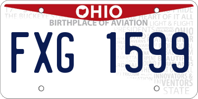 OH license plate FXG1599