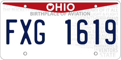 OH license plate FXG1619