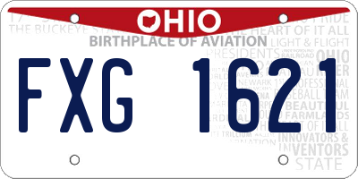 OH license plate FXG1621