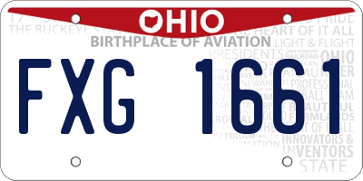 OH license plate FXG1661