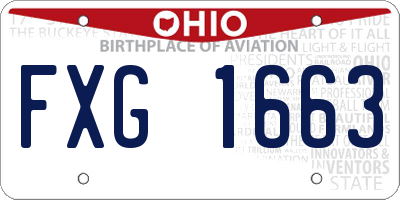 OH license plate FXG1663