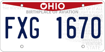 OH license plate FXG1670