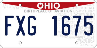OH license plate FXG1675