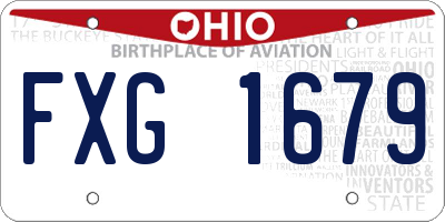 OH license plate FXG1679