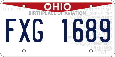 OH license plate FXG1689