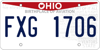 OH license plate FXG1706