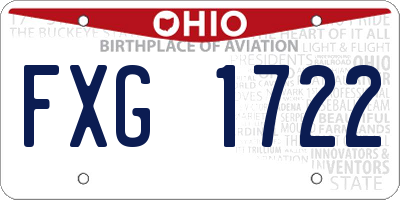 OH license plate FXG1722