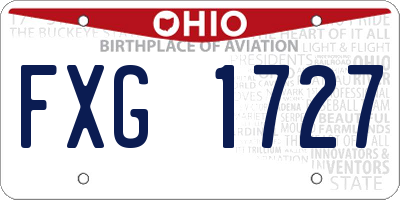 OH license plate FXG1727