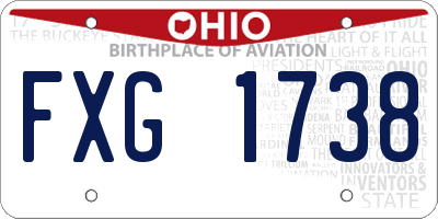 OH license plate FXG1738