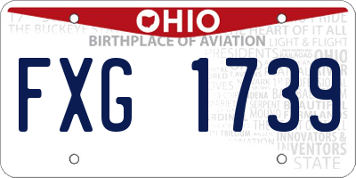 OH license plate FXG1739