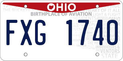 OH license plate FXG1740