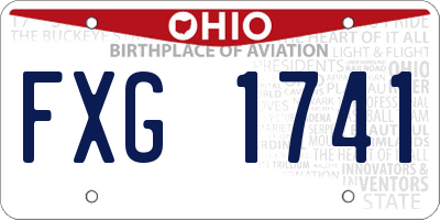 OH license plate FXG1741