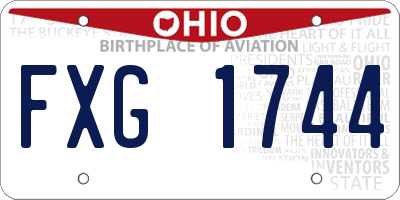 OH license plate FXG1744