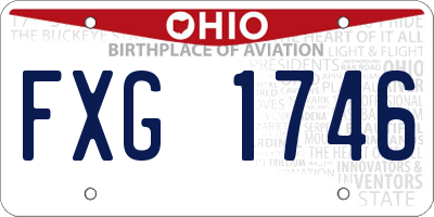 OH license plate FXG1746