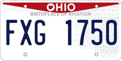 OH license plate FXG1750