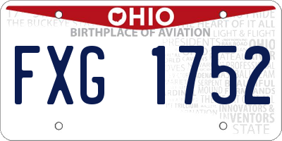 OH license plate FXG1752