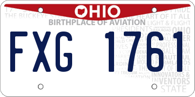 OH license plate FXG1761